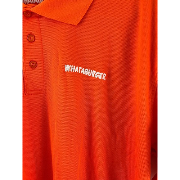 Whataburger Employee Orange Shirt XL Collared Short Sleeves Polo Collectible - Picture 2 of 6